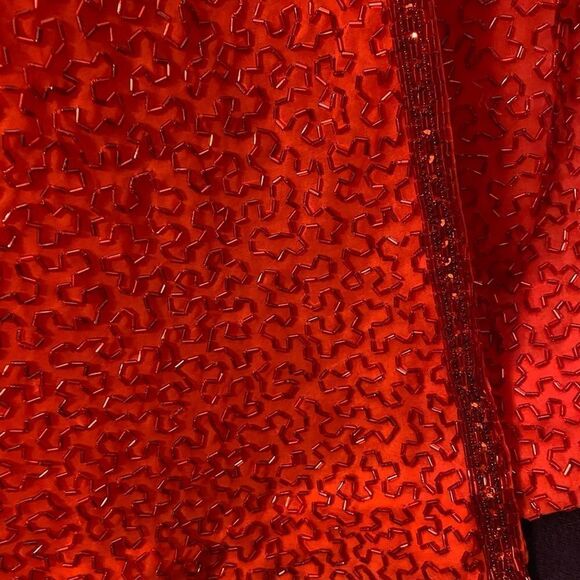 Absolutely gorgeous bright red beaded dress for queen! XS-S - Picture 6 of 6